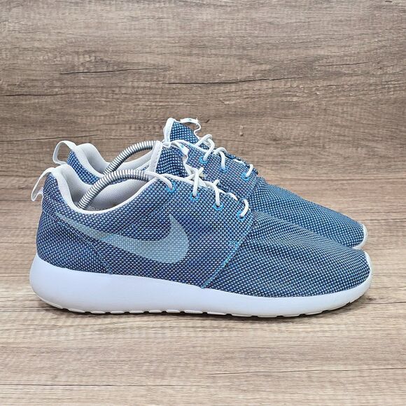 Nike Roshe Run Blue Lagoon Men's Size 10.5 Blue Gray Running Shoes (511881-406) - Picture 1 of 9